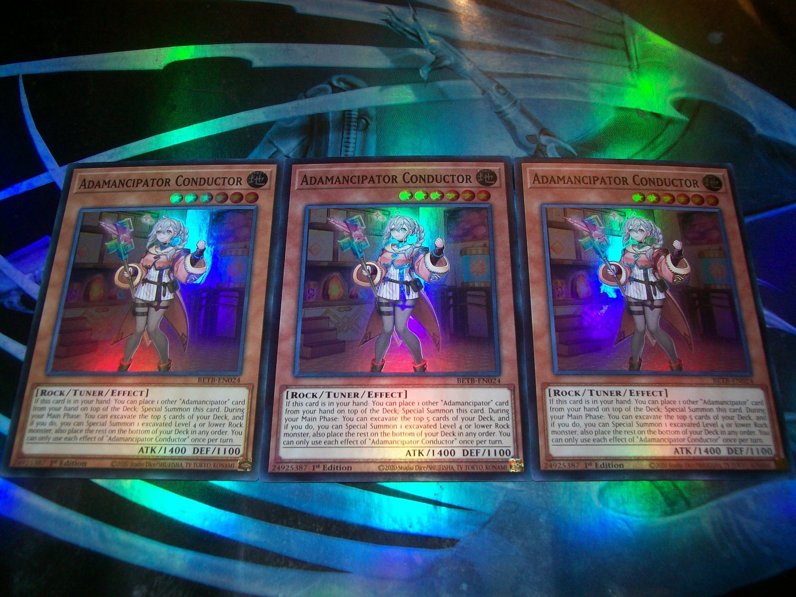 3x Adamancipator Conductor 1st Edition Super Rare BETB-EN024 Yu-Gi-Oh
