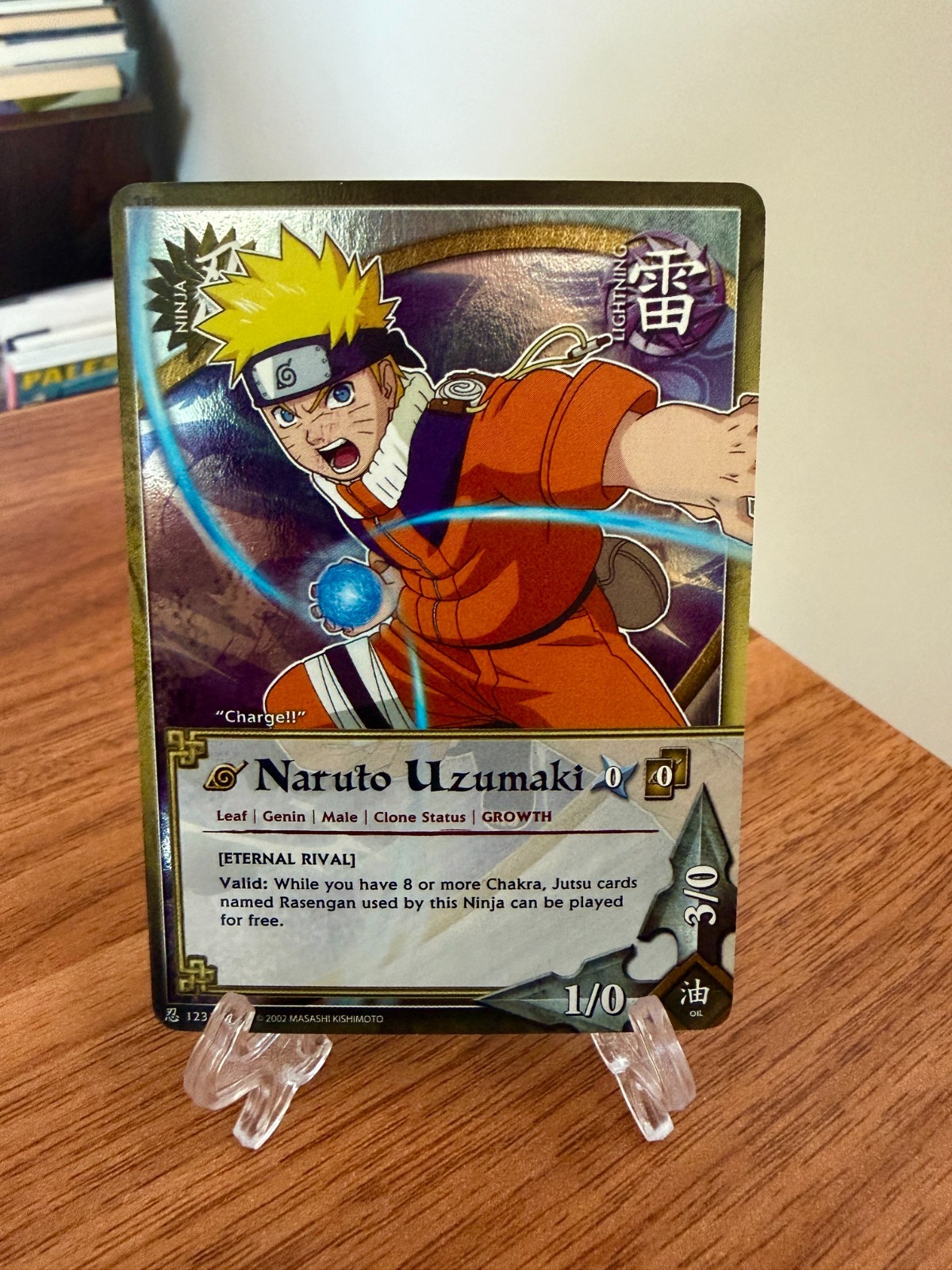Naruto Uzumaki 1st Edition Stamp Silver Foil Weapons of War CCG
