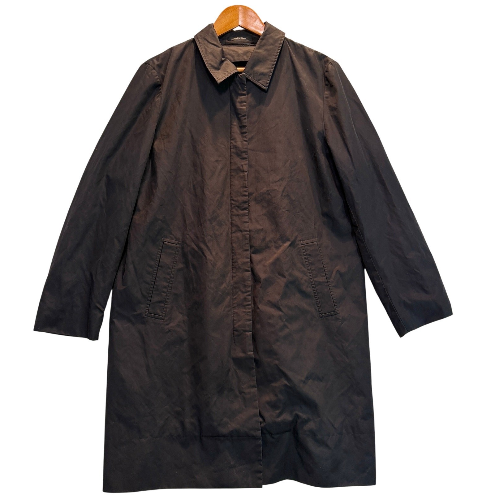Vintage Barney’s New York Jacket Women Large Black Long Coat Designer Button 90s Vintage Barney’s New York Jacket Women Large Black Long Coat Designer Button 90s