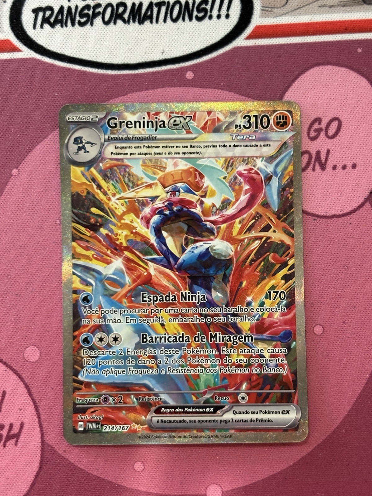 Greninja EX Full Art Holo 214/167 #214 Twilight Masquerade 2024