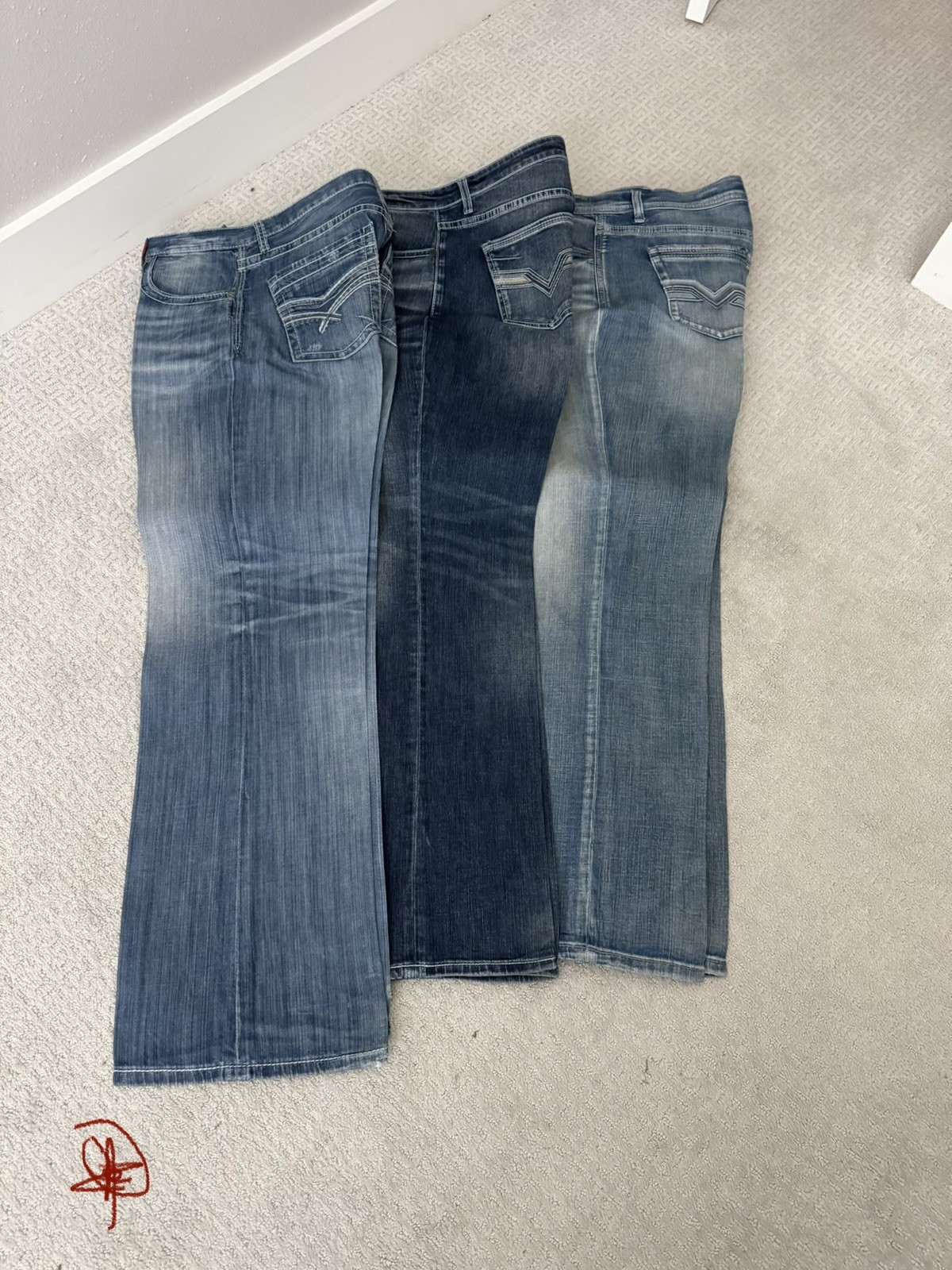3 Pair Men BKE Tyler Jeans 33x34 3 Pair Men BKE Tyler Jeans 33x34