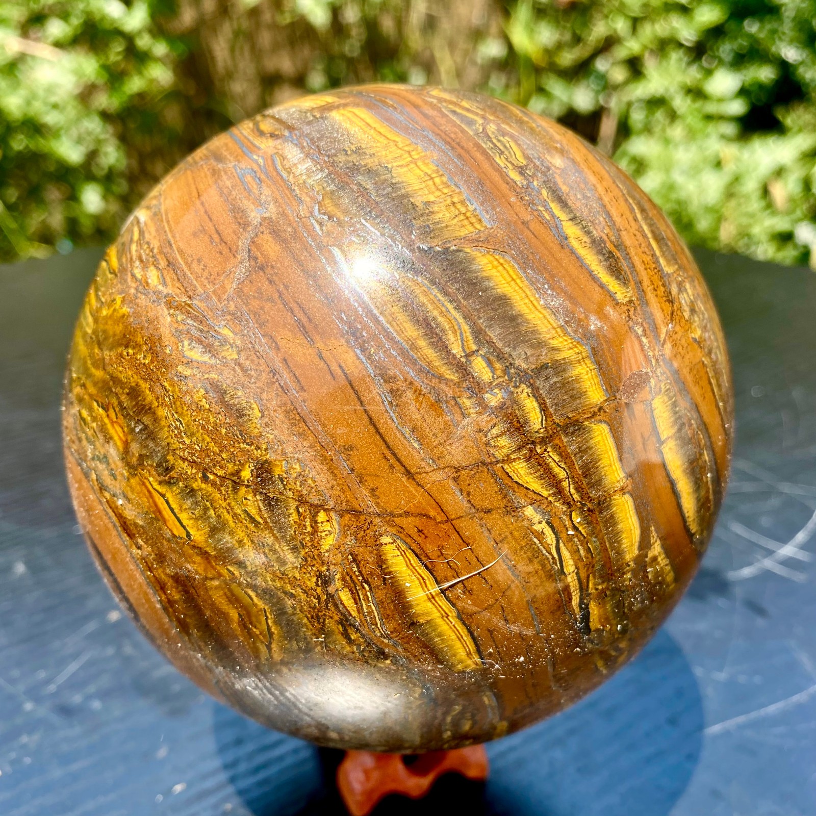 4.9LB  Natural Rare Tiger Eye Crystal Ball Sphere Healing Gemstone Minerals