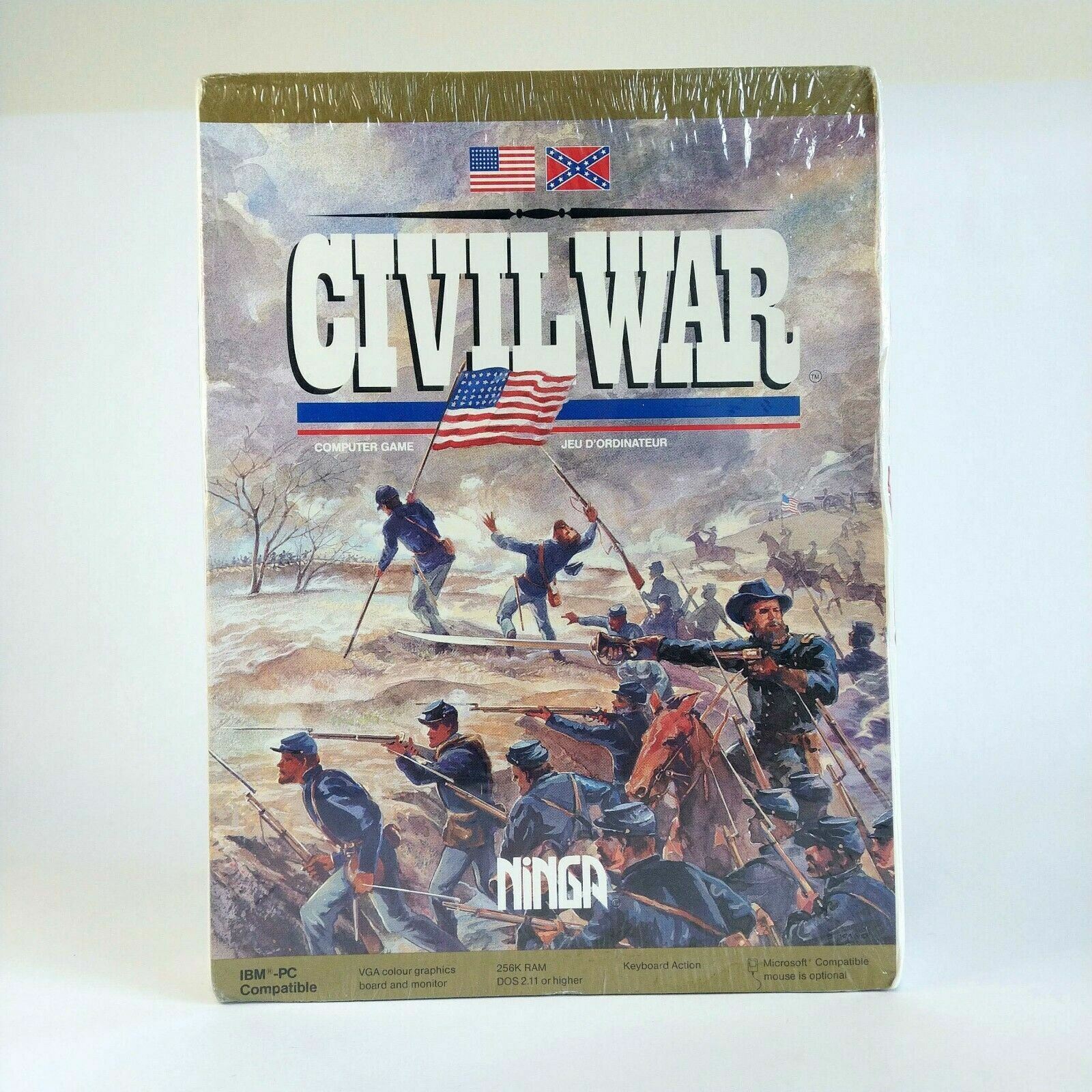 Civil War PC Game NEW Sealed 1990 Ninga Software Corporation IBM Vintage Civil War PC Game NEW Sealed 1990 Ninga Software Corporation IBM Vintage