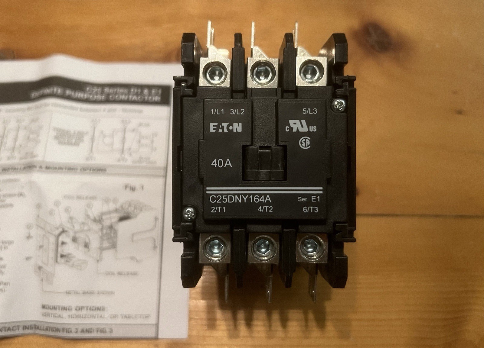 Eaton C25DNY164A Definite Purpose Contactor 3 Poles 110/120V AC 50/60HZ Eaton C25DNY164A Definite Purpose Contactor 3 Poles 110/120V AC 50/60HZ