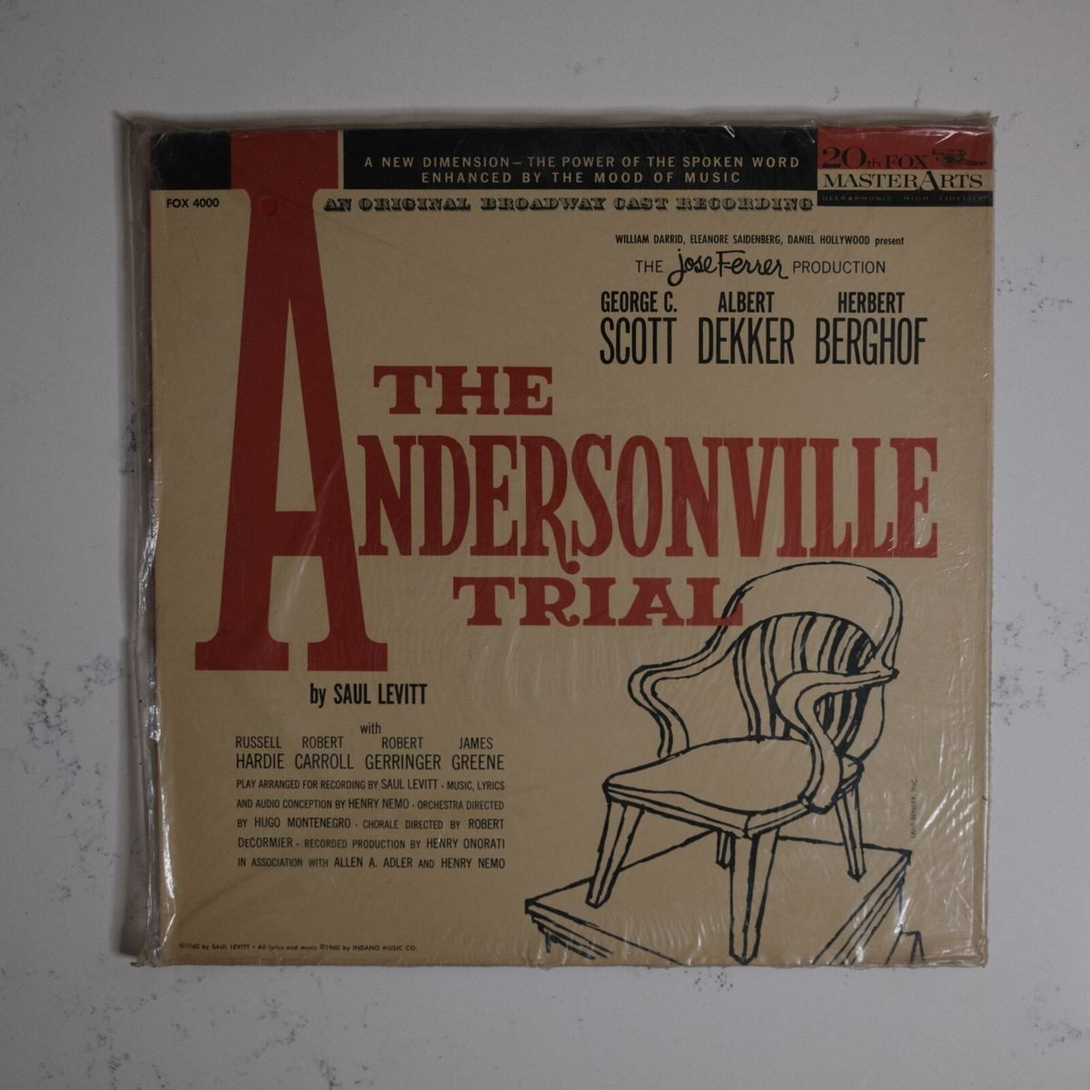 Original Broadway Cast The Andersonville Trial LP Vinyl NM/NM Original Broadway Cast The Andersonville Trial LP Vinyl NM/NM