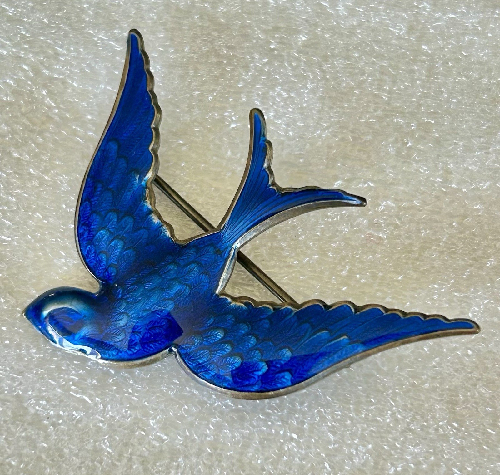 Sweet Enameled Bluebird Of Happiness Brooch Sweet Enameled Bluebird Of Happiness Brooch