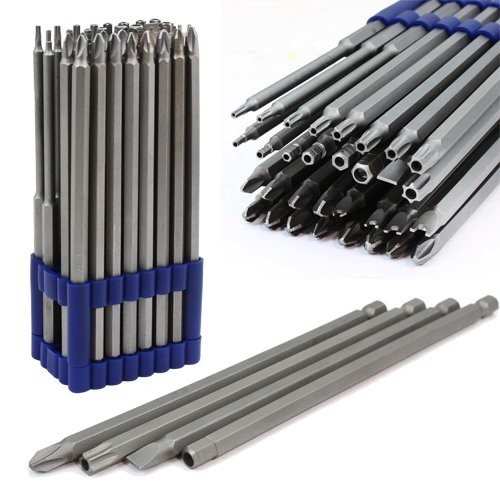 XtremepowerUS 32pc Extra Long Security Bit Set Tamper Proof Torx Star Tri Wing XtremepowerUS 32pc Extra Long Security Bit Set Tamper Proof Torx Star Tri Wing