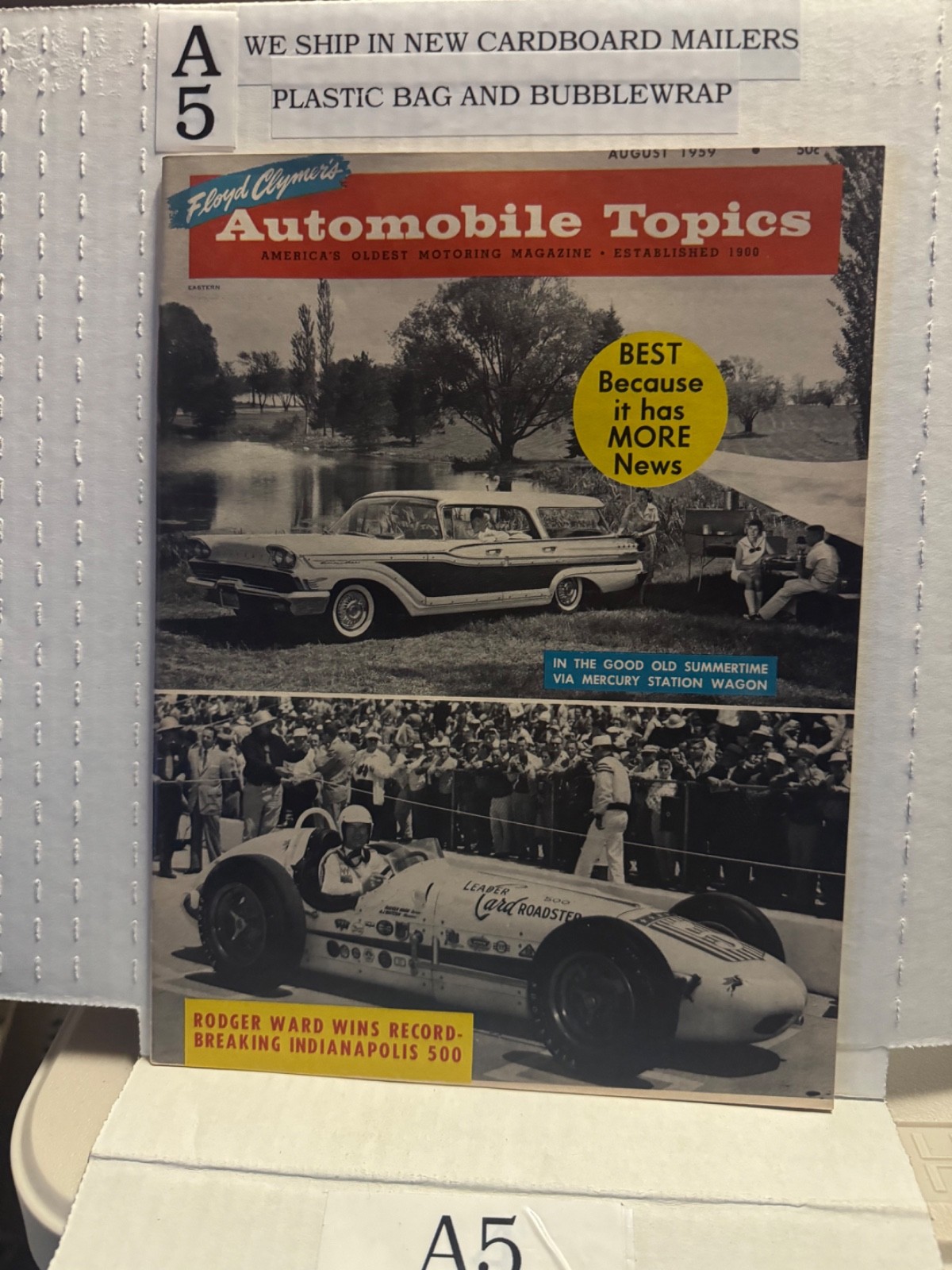 Vintage Automobile Topics Magazine August 1959 