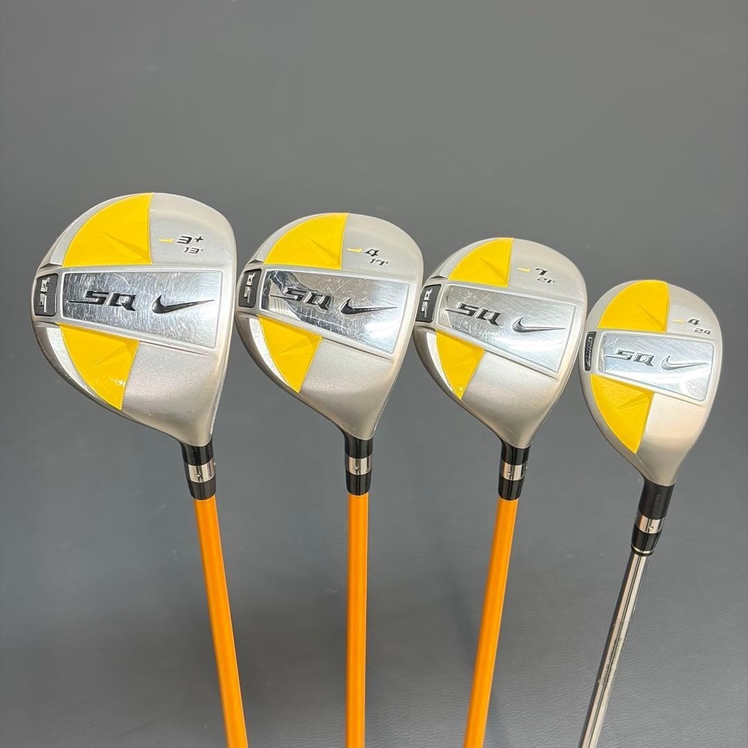 USED NIKE SasQuatch SQ SUMO Fairway Wood 3W 4W 7W Hybrid 4U 4pcs AXIVCORE Flex S