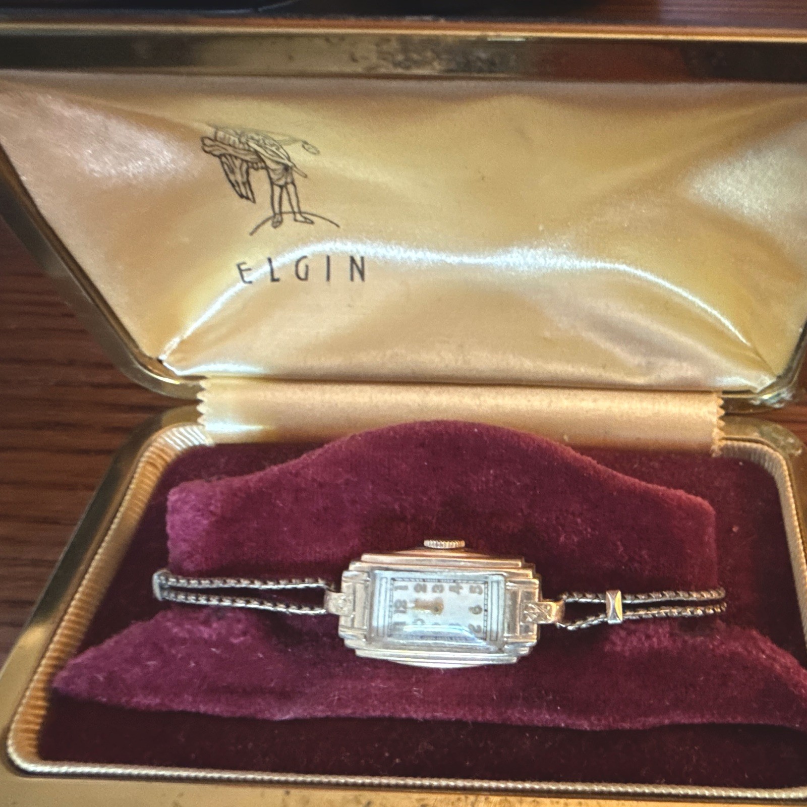 Vintage Elgin lady’s wrist watch in original box.