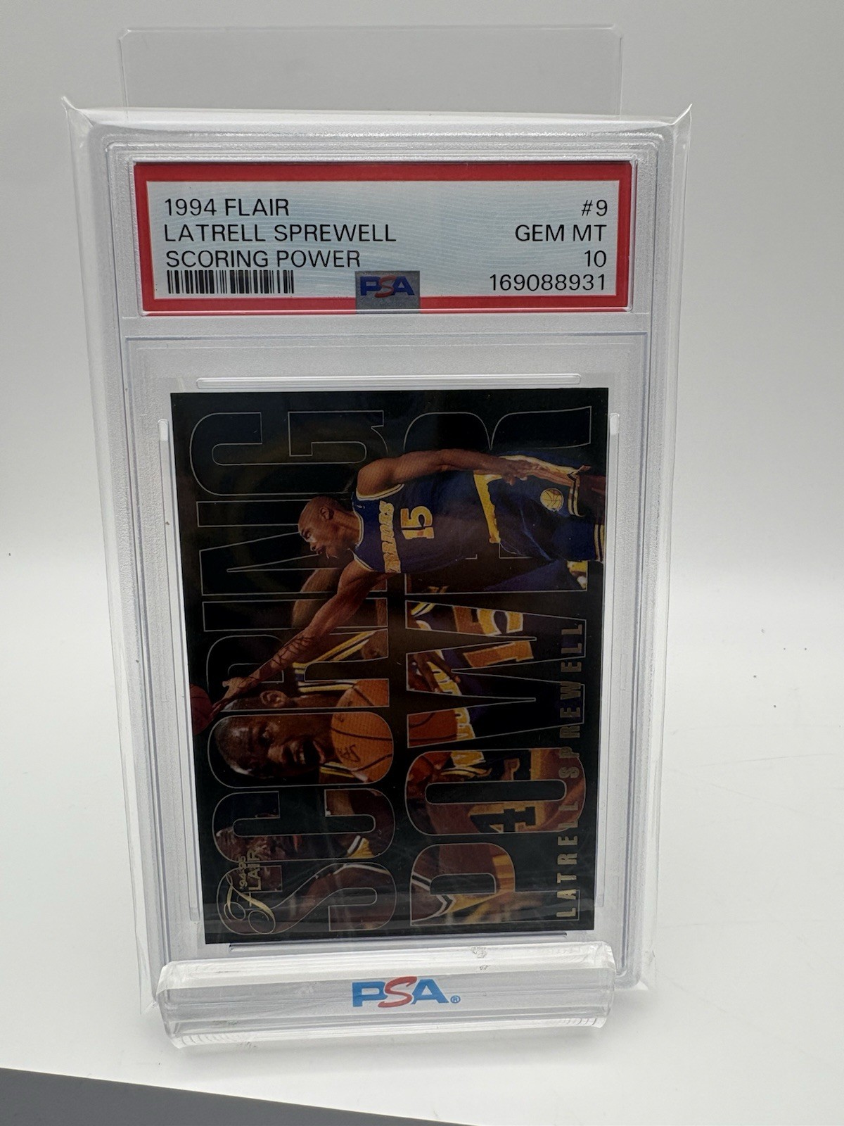 1994 Flair Scoring Power Latrell Sprewell #9 PSA 10 POP 2 Rare Insert
