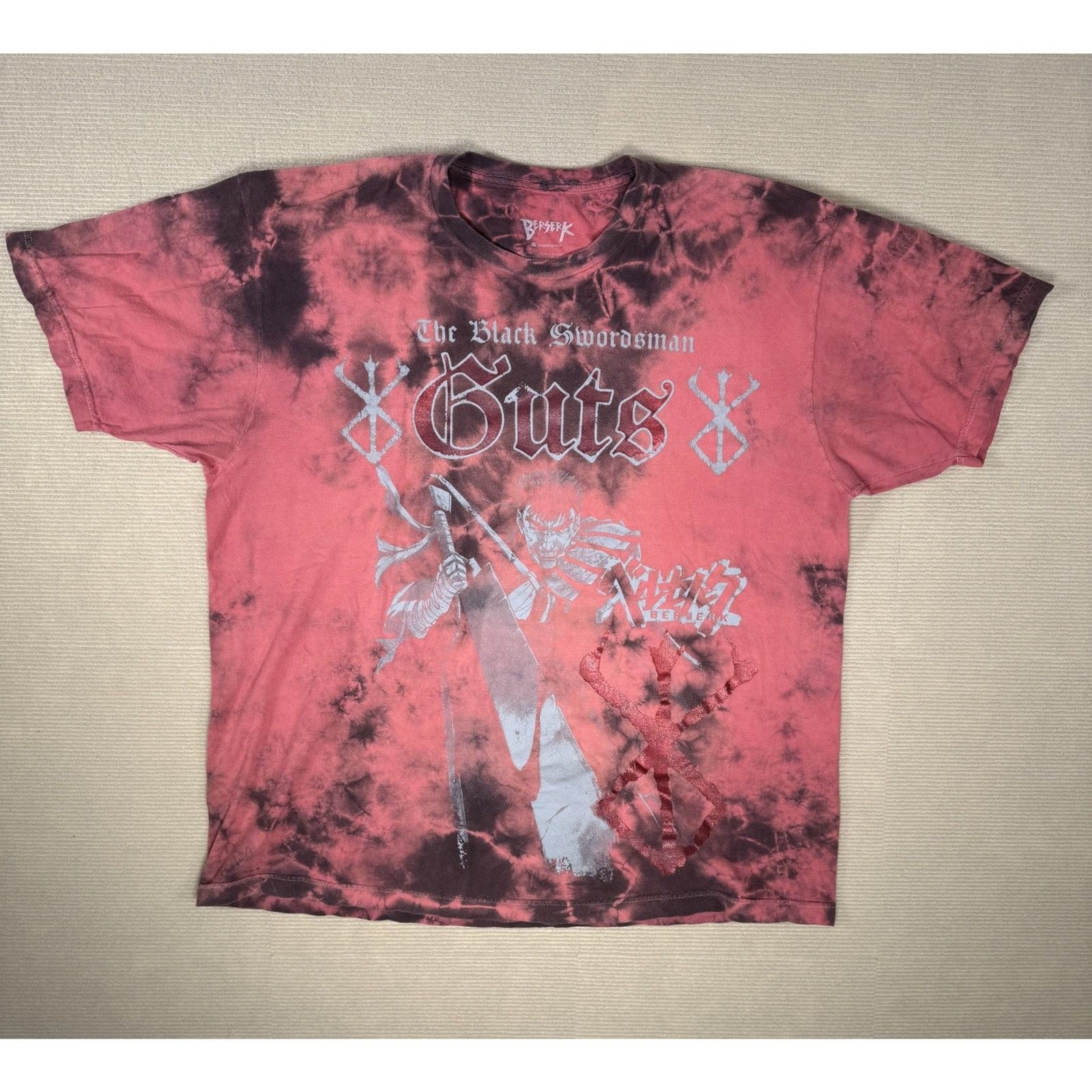 Black Swordsman Large Crunchyroll Berserk Guts Tie Dye Shirt Anime