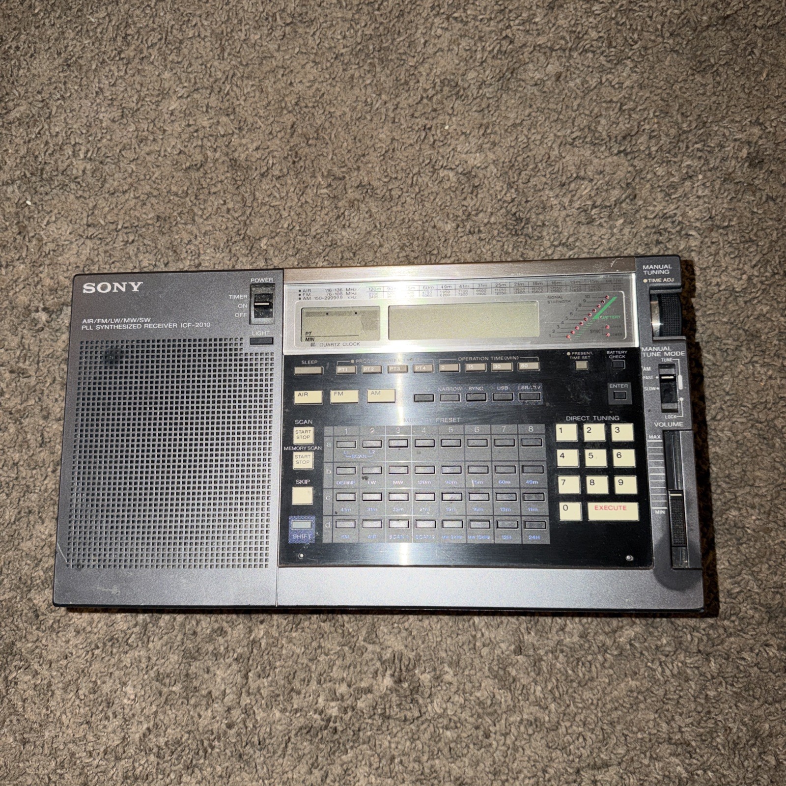 Sony ICF-2010 AIR/FM/LW/MW/SW/PLL Shortwave Radio Receiver Parts/Repair Untested Sony ICF-2010 AIR/FM/LW/MW/SW/PLL Shortwave Radio Receiver Parts/Repair Untested