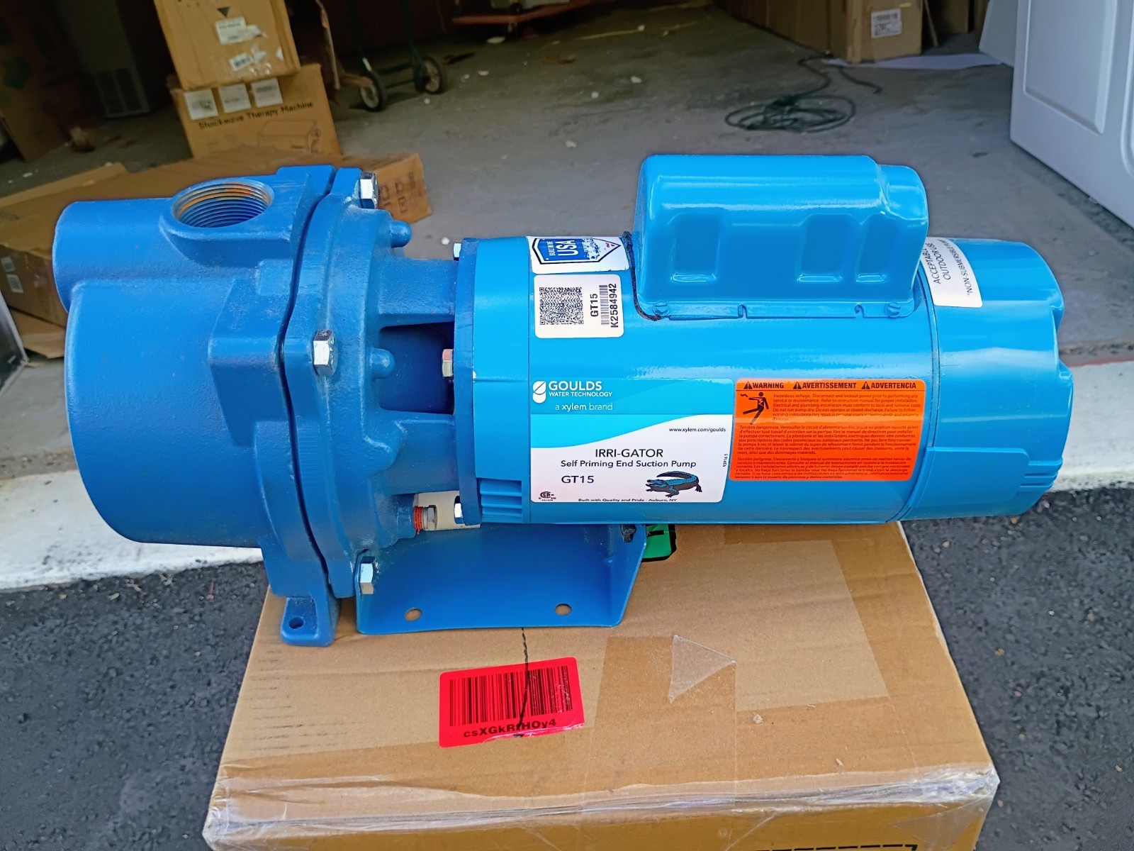 NEW GOULDS GT15 IRRI-Gator 1.5 HP Self-Priming Single Phase Centrifugal Pump