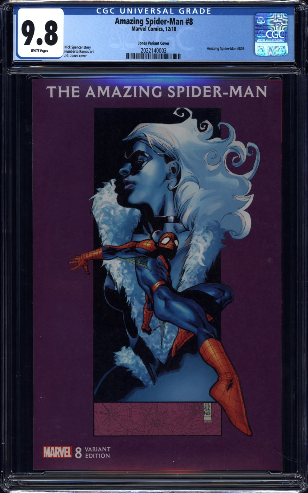 Amazing Spider-Man (2018) #8 CGC 9.8 Jones Variant Cover