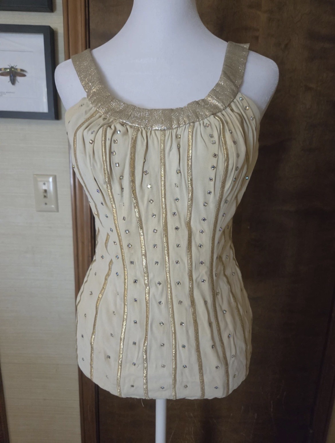 Vtg 1940s 50s DeWeese SwimSuit Rhinestones Burlesque Pinup AS IS Vtg 1940s 50s DeWeese SwimSuit Rhinestones Burlesque Pinup AS IS