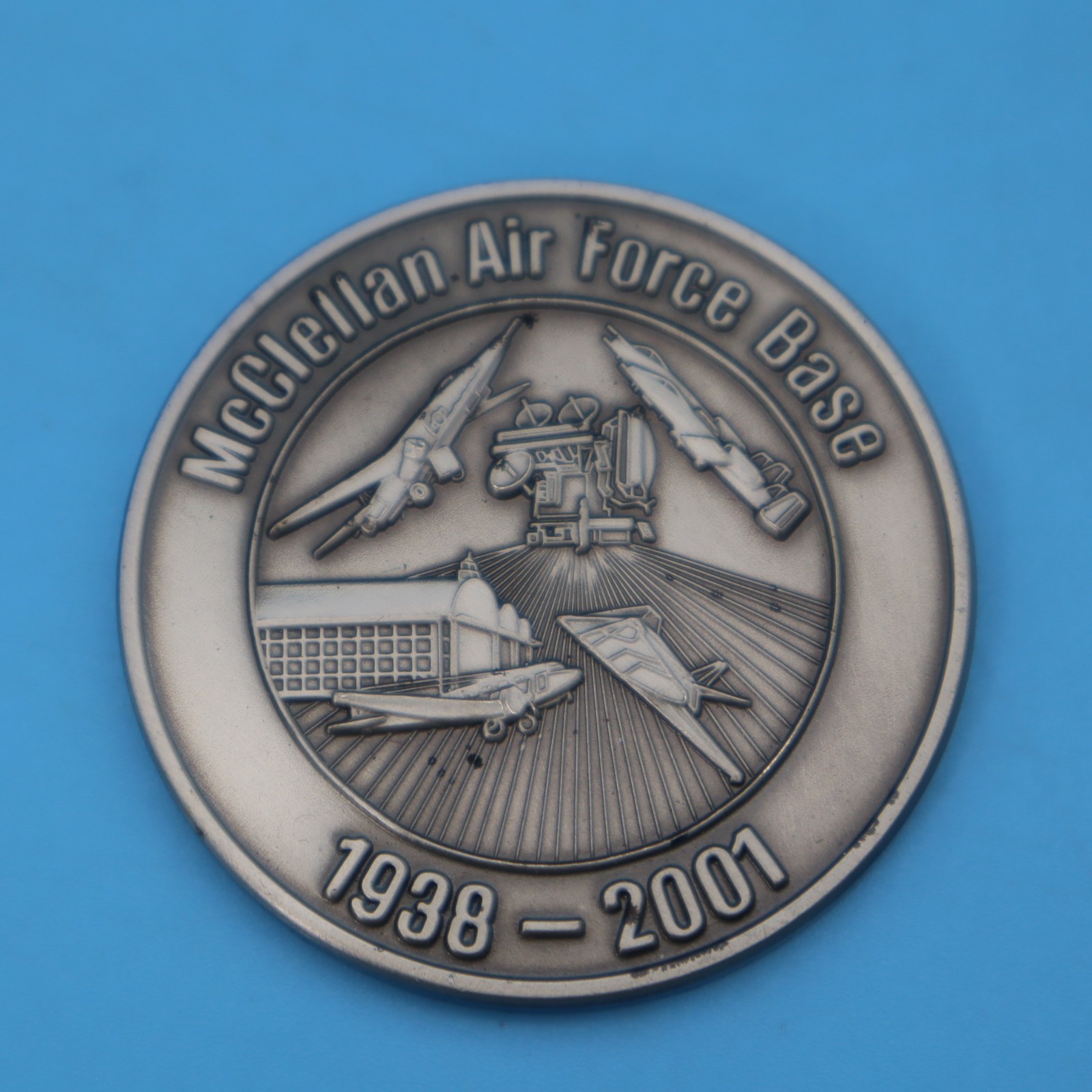 McClellan Air Force Base Commemorative Medallion/Challenge Coin – 1938-2001 ex+