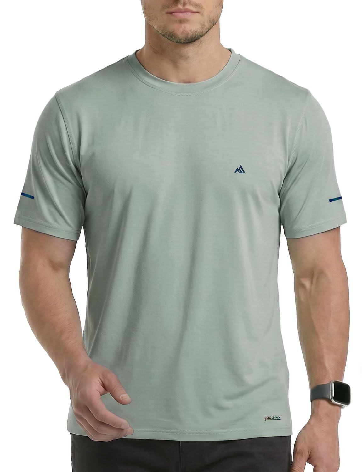 Bamboo Viscose Cooling Lightweight Sage Large Summer Workout T-Shirt