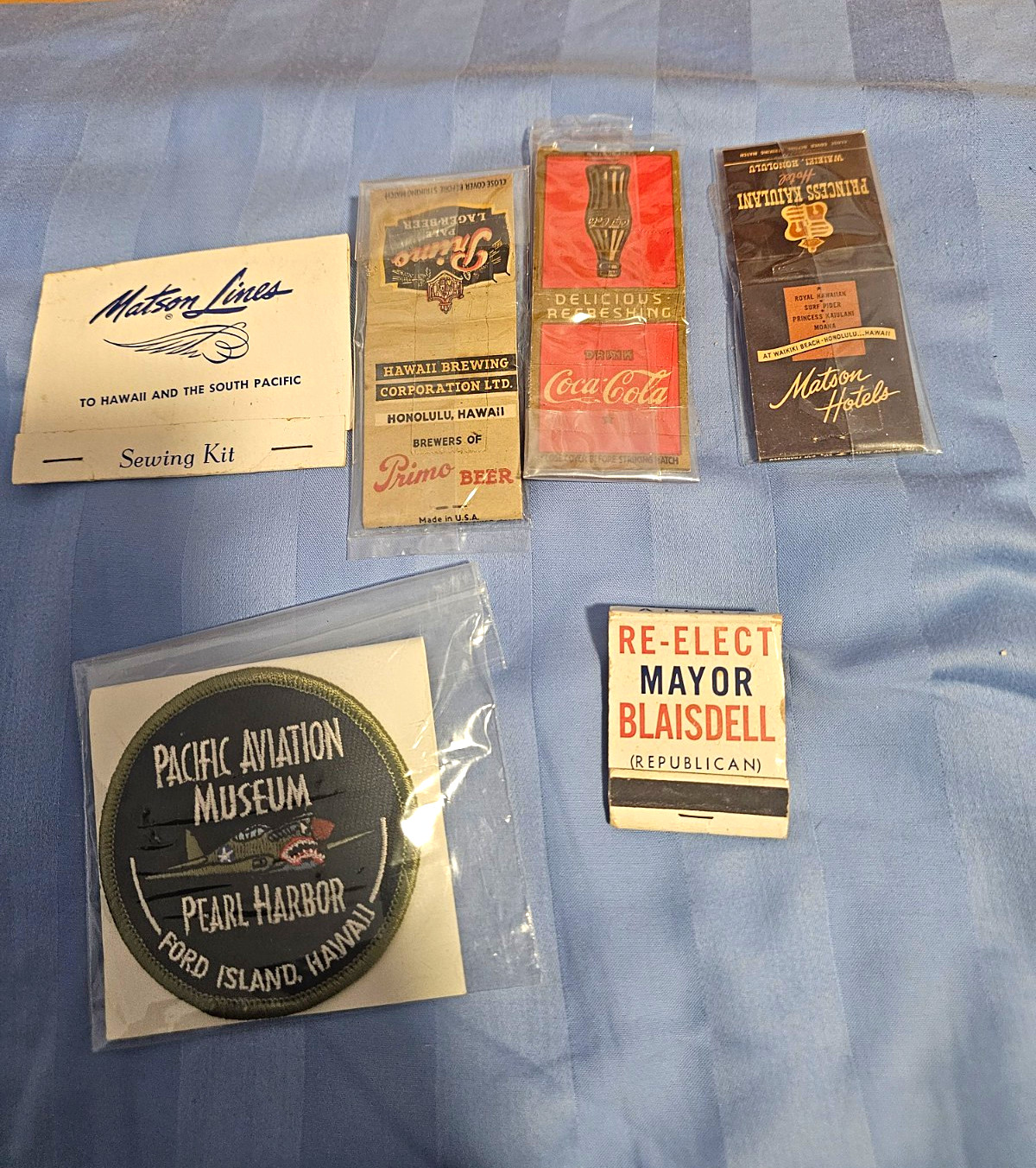 Vintage 1930s to 1950s Unstruck Collectible Matchbooks,Matson Kit & Patch Lot Vintage 1930s to 1950s Unstruck Collectible Matchbooks,Matson Kit & Patch Lot