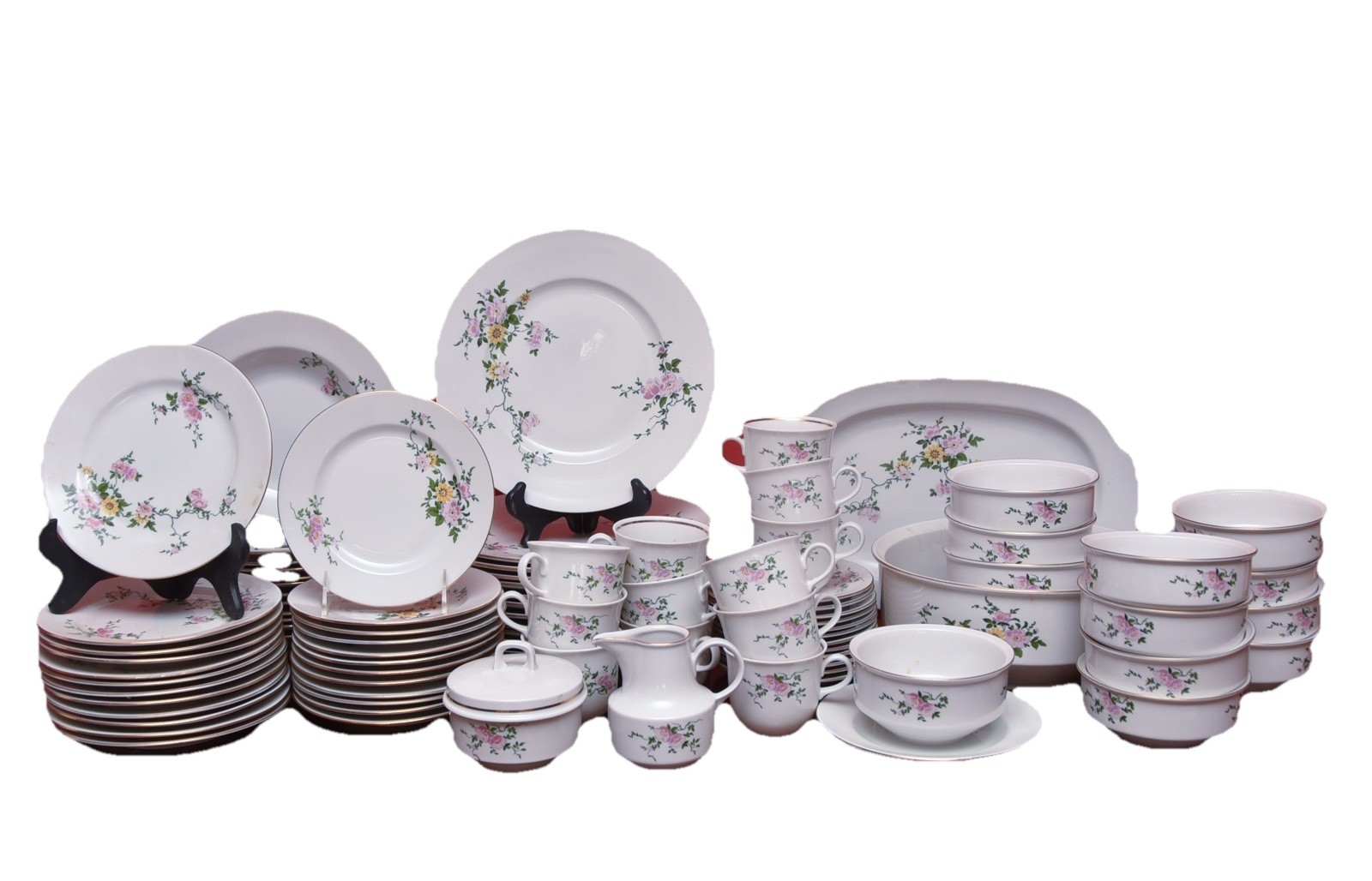 Lovely Service For 12 (w/6 Piece Place Setting) Hutschenruether China 86 Pieces Lovely Service For 12 (w/6 Piece Place Setting) Hutschenruether China 86 Pieces