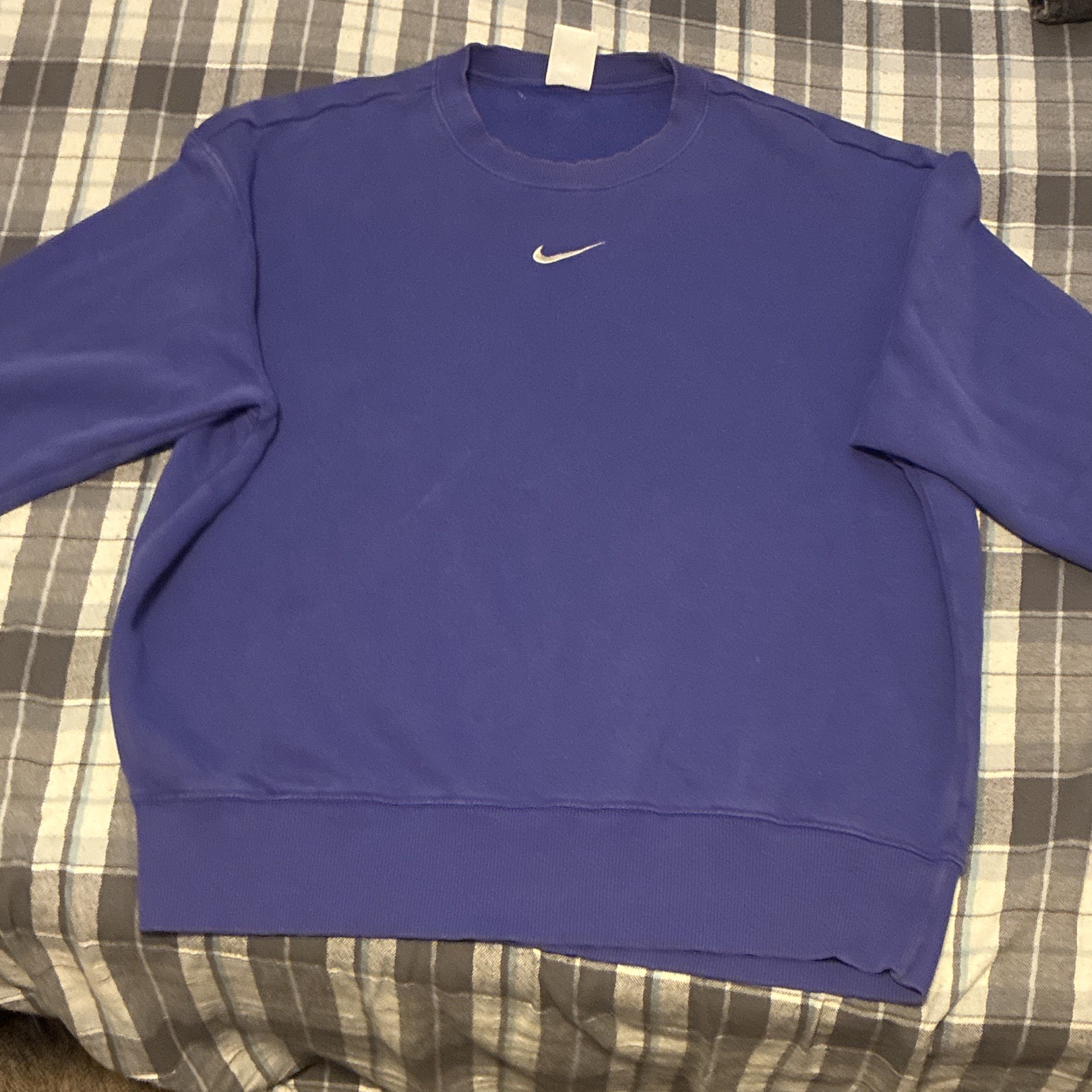 Vintage Nike Center Swoosh Men\'s Blue Crew Neck Sweatshirt Size S Fits oversized Vintage Nike Center Swoosh Men\'s Blue Crew Neck Sweatshirt Size S Fits oversized