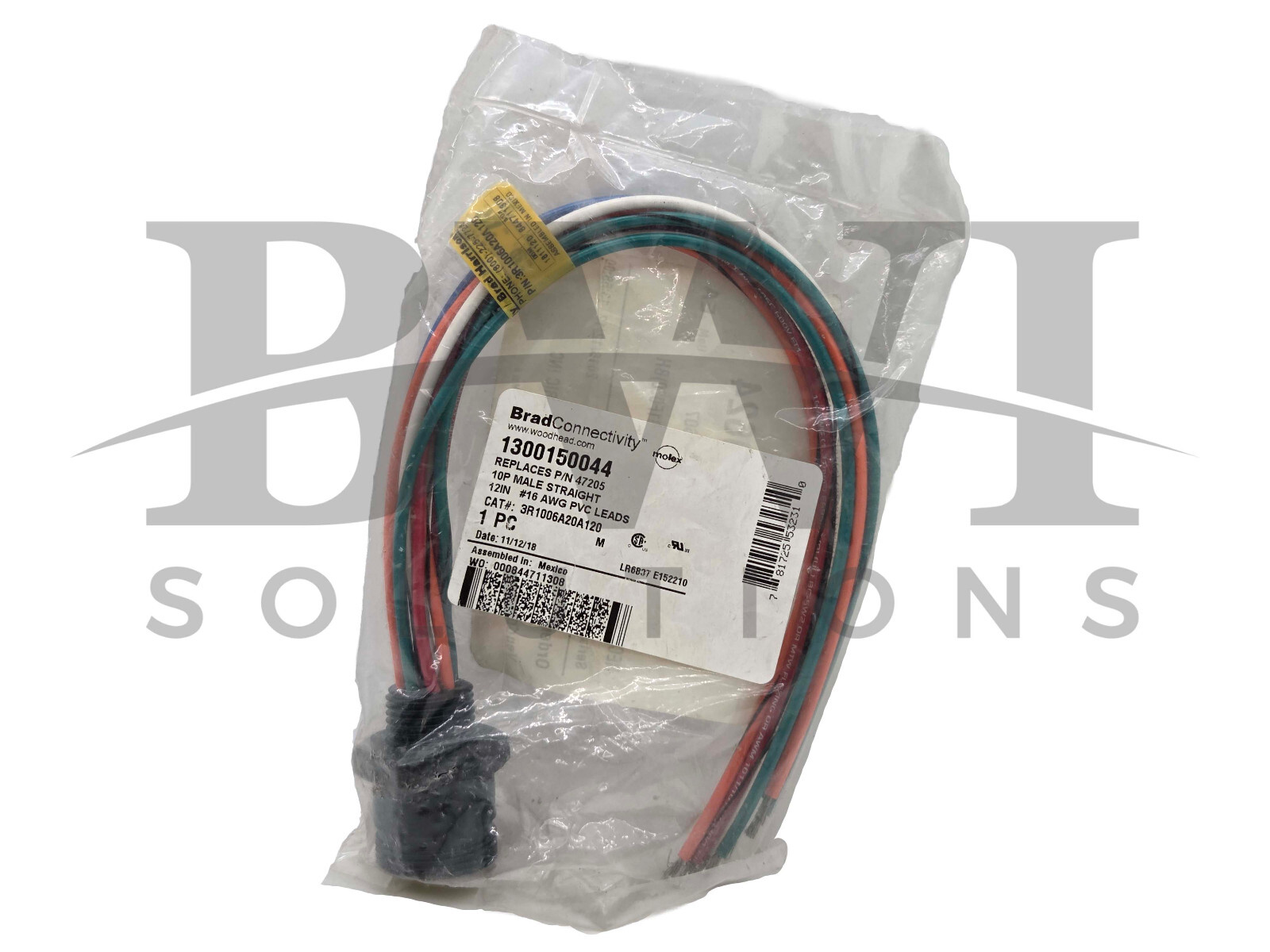 SEALED BradConnectivity 1300150044 10P Male Straight, 12\
