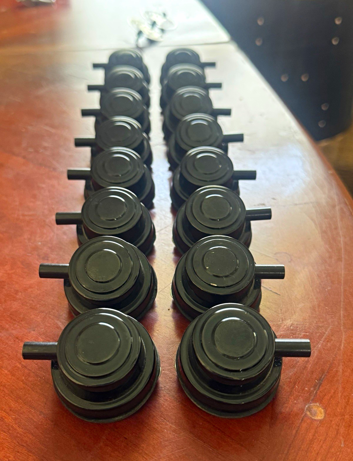 Dw collector’s black lugs x16 with tensión rods