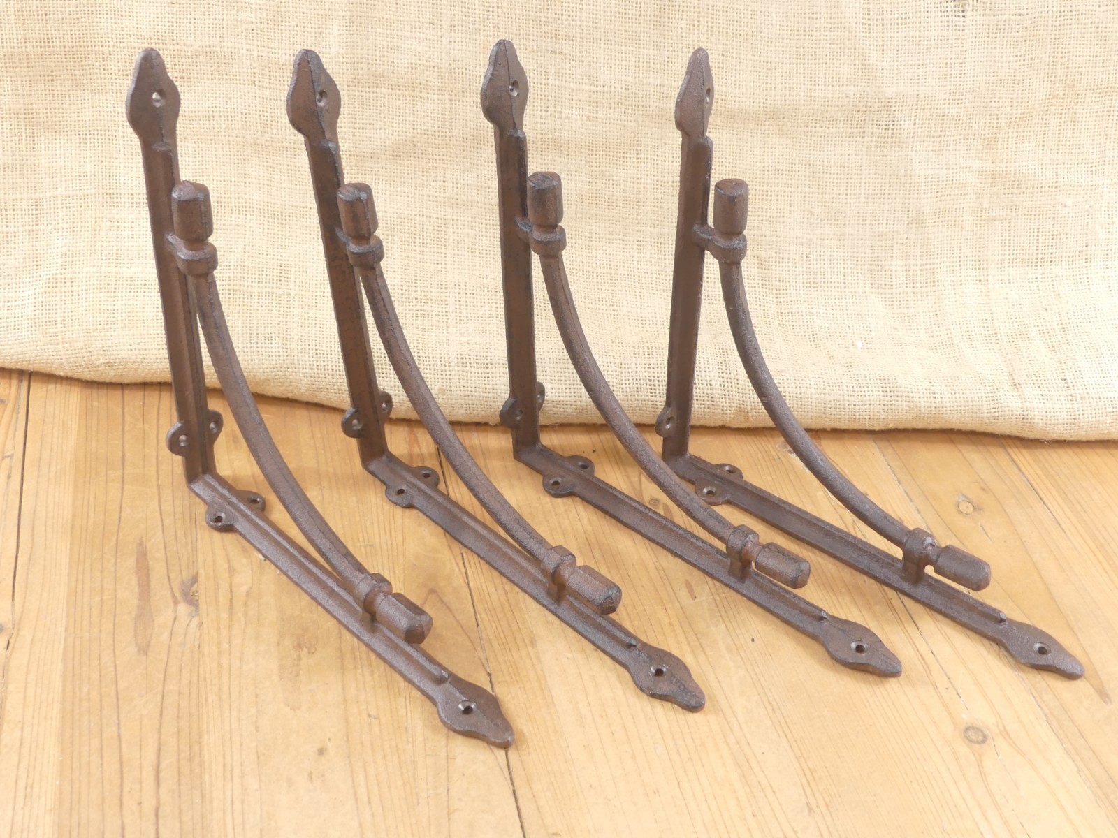 4 LARGE Shelf Brackets Corbels Wall Cast Iron Rustic Farmhouse 10\ 4 LARGE Shelf Brackets Corbels Wall Cast Iron Rustic Farmhouse 10\