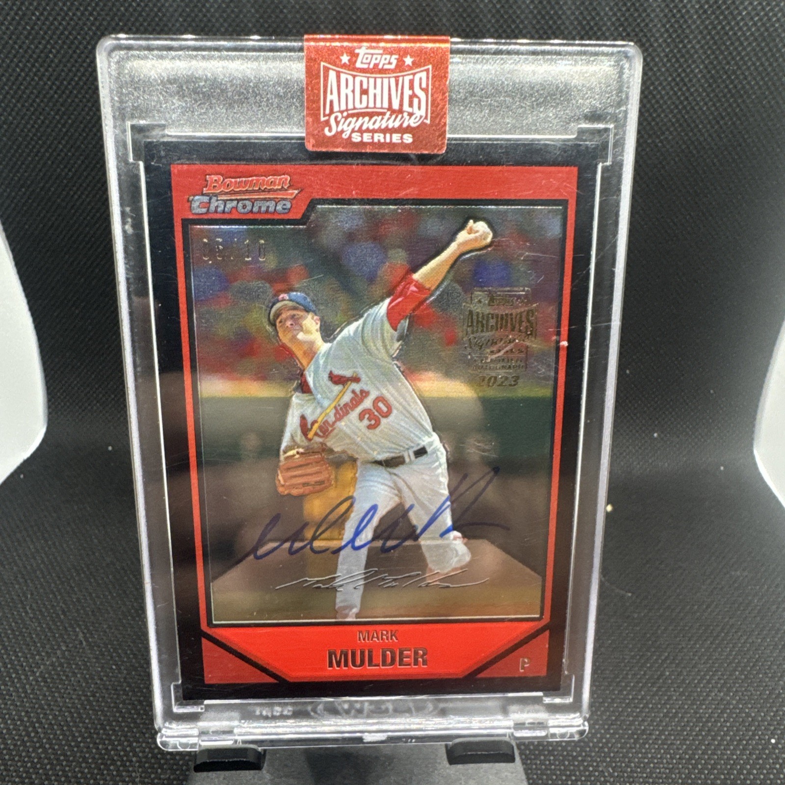 2023 Topps Archives Series /10 Mark Mulder (2007 Bowman Chrome) Buyback Auto