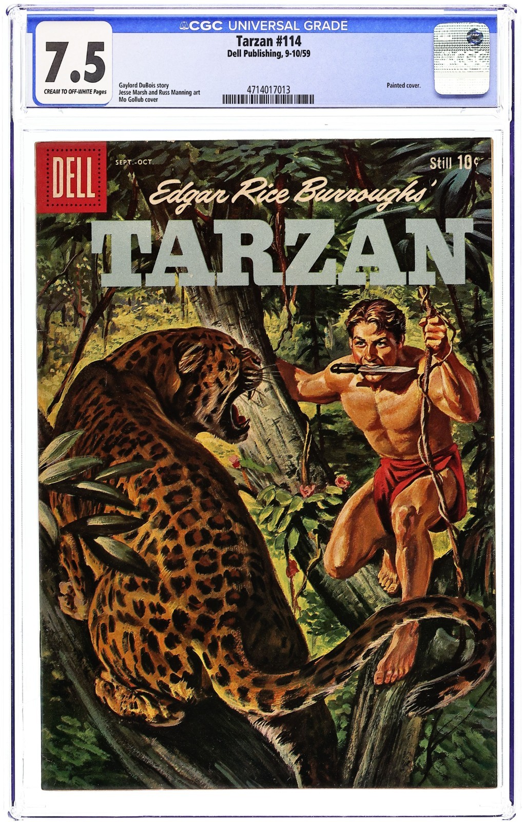 Tarzan #114 Painted Cover - 1959 - CGC 7.5 - Mo Gollub Tarzan #114 Painted Cover - 1959 - CGC 7.5 - Mo Gollub