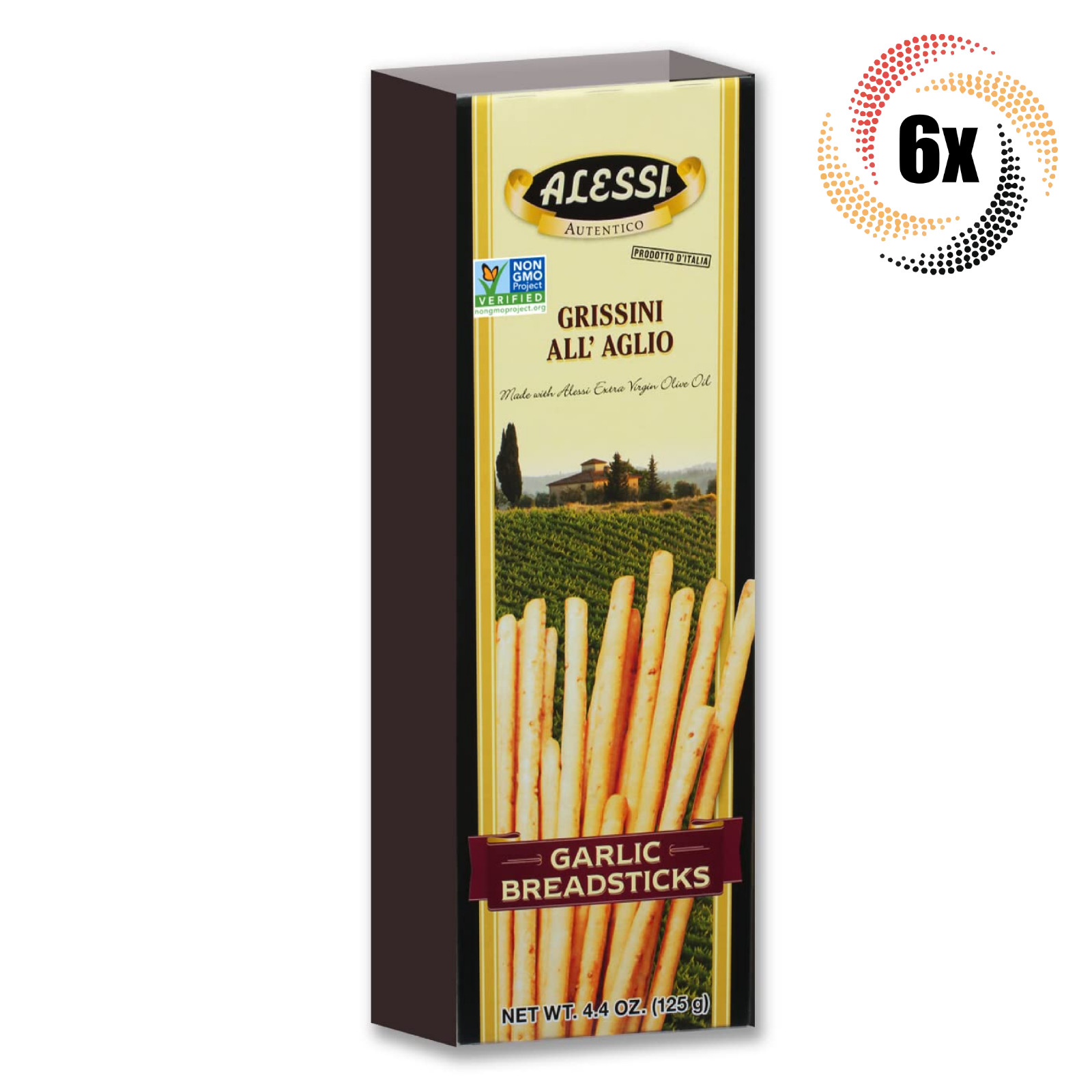 6x Packs Alessi Autentico Imported Garlic Breadsticks | Extra Virgin Oil | 4.4oz 6x Packs Alessi Autentico Imported Garlic Breadsticks | Extra Virgin Oil | 4.4oz