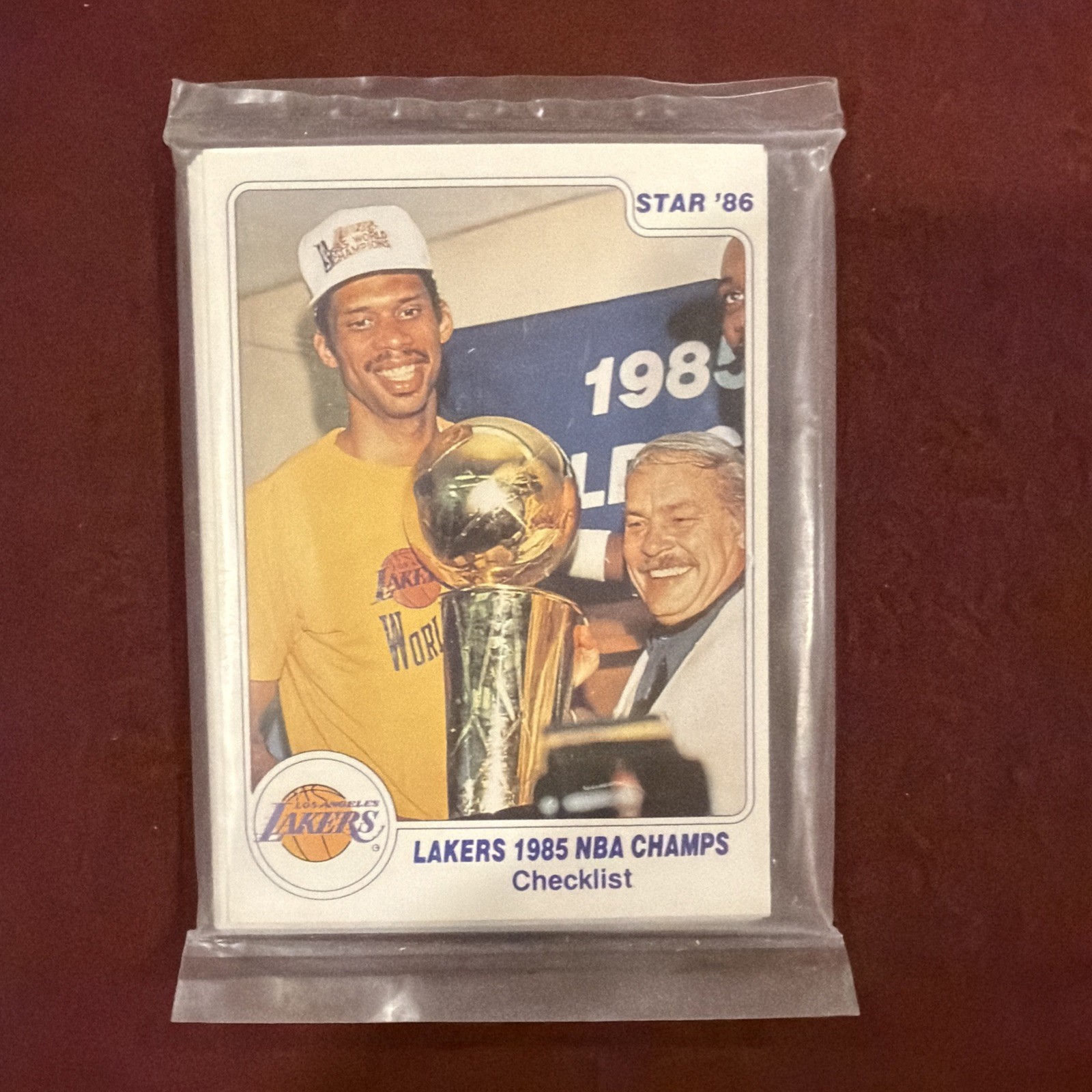 1985-86 Star LAKERS CHAMPS Factory Sealed 18 Card Bag Magic, Bird, Kareem, more 1985-86 Star LAKERS CHAMPS Factory Sealed 18 Card Bag Magic, Bird, Kareem, more
