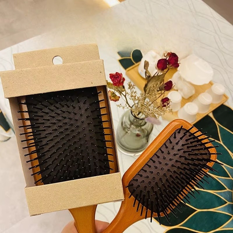 2 Pack Aveda Wooden Hair Paddle Brush - Brand New