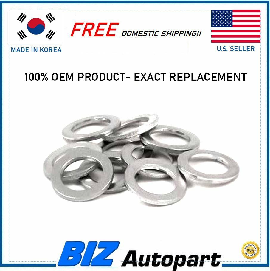 OEM 12PCS Engine Oil Drain Plug O-Ring 1986-2025 Genesis Hyundai Kia 21513-23001 OEM 12PCS Engine Oil Drain Plug O-Ring 1986-2025 Genesis Hyundai Kia 21513-23001
