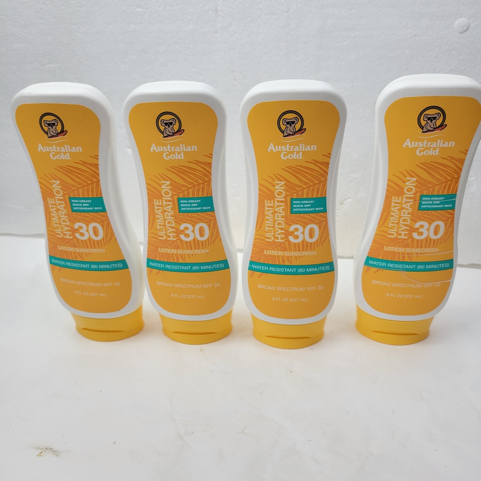 (4 PACK) Australian Gold Spf#30 Lotion Ultimate Hydration 8oz New Broad Spectrum (4 PACK) Australian Gold Spf#30 Lotion Ultimate Hydration 8oz New Broad Spectrum