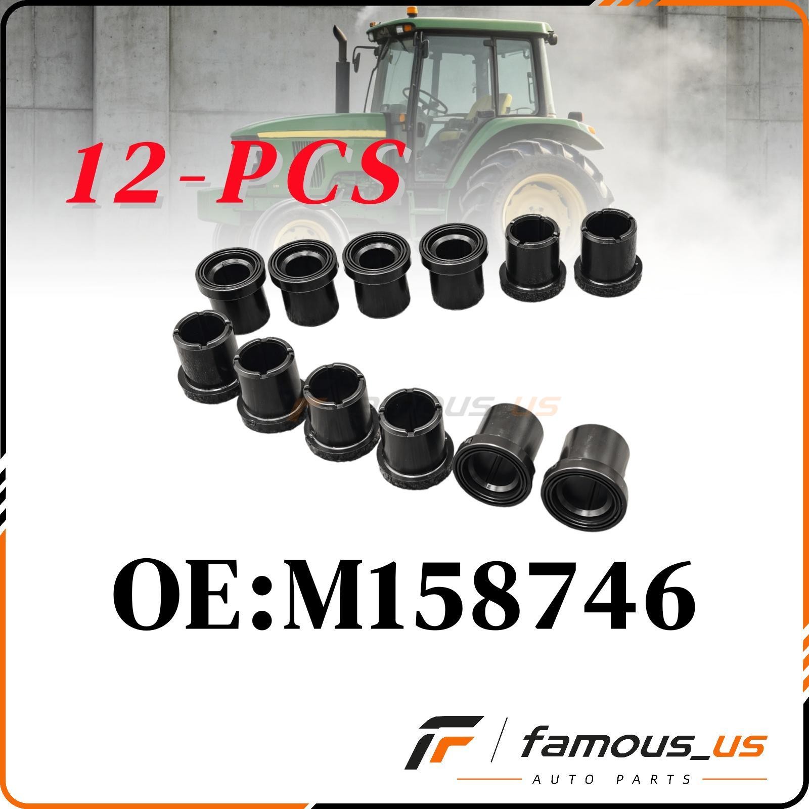 NEW 12Pcs A-Arm Bushing Fits For John Deere Gator 625i 825i 5E 6E 6D M158746