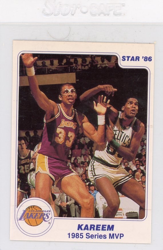 1986 Star Company Basketball Lakers Champs #8 Kareem Abdul Jabbar