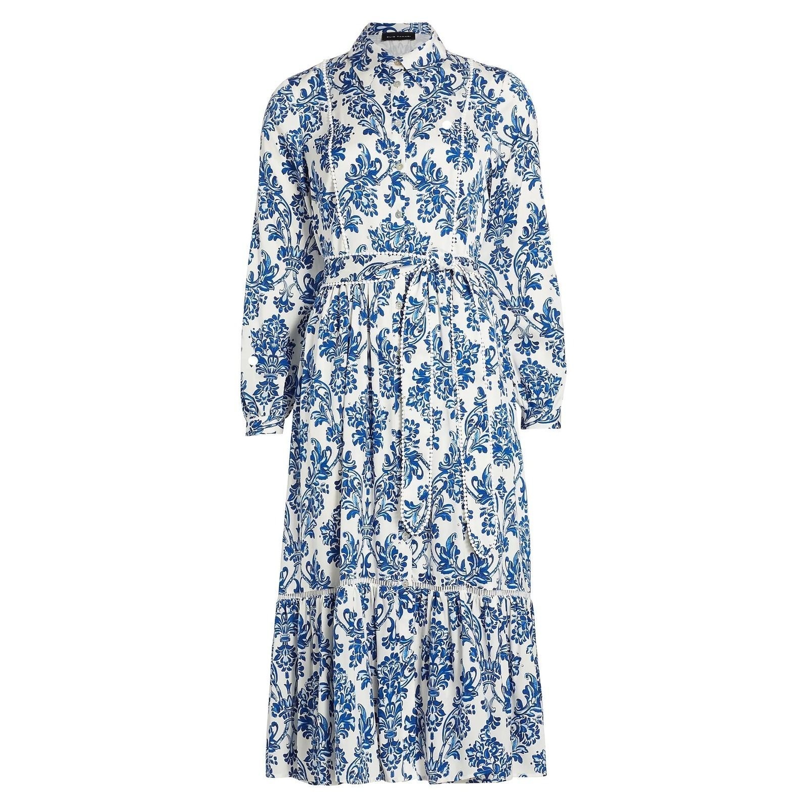 NWT ELIE TAHARI Beckett Shirtdress MSRP $595 at Saks / Size 2 / Perfect 4 Summer