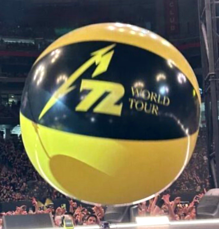 Rare Huge Metallica M72 World Tour Memorabilia Inflatable Beach Ball. Rare Huge Metallica M72 World Tour Memorabilia Inflatable Beach Ball.