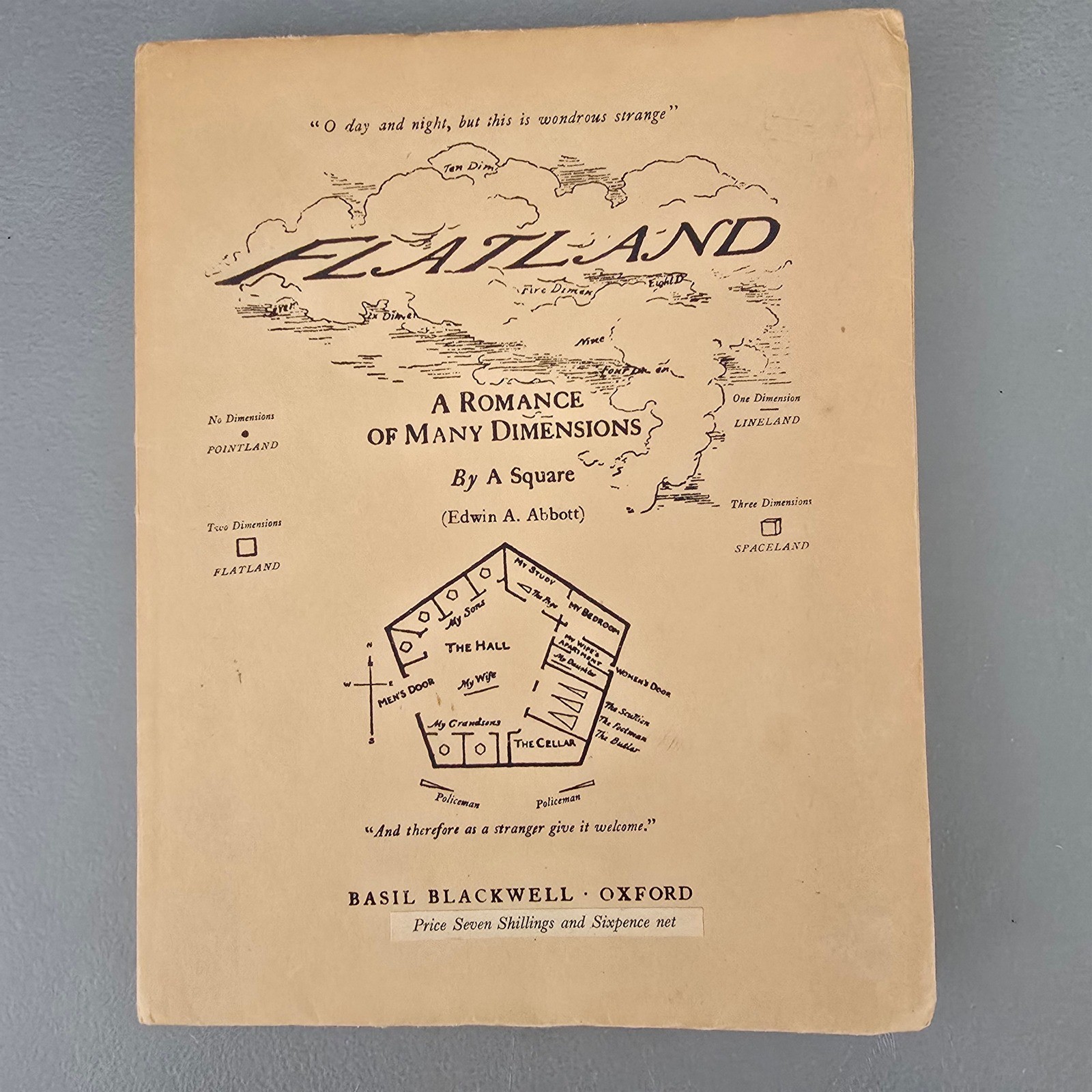 Flatland A Romance of Many Dimensions Edwin A Abbott 1950 6th Ed Basil Blackwell Flatland A Romance of Many Dimensions Edwin A Abbott 1950 6th Ed Basil Blackwell