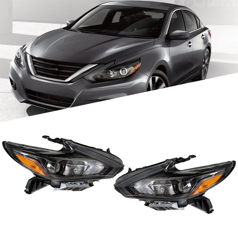 Left+Right Pair For Nissan Altima 2016-2018 Headlights Chrome Factory Style