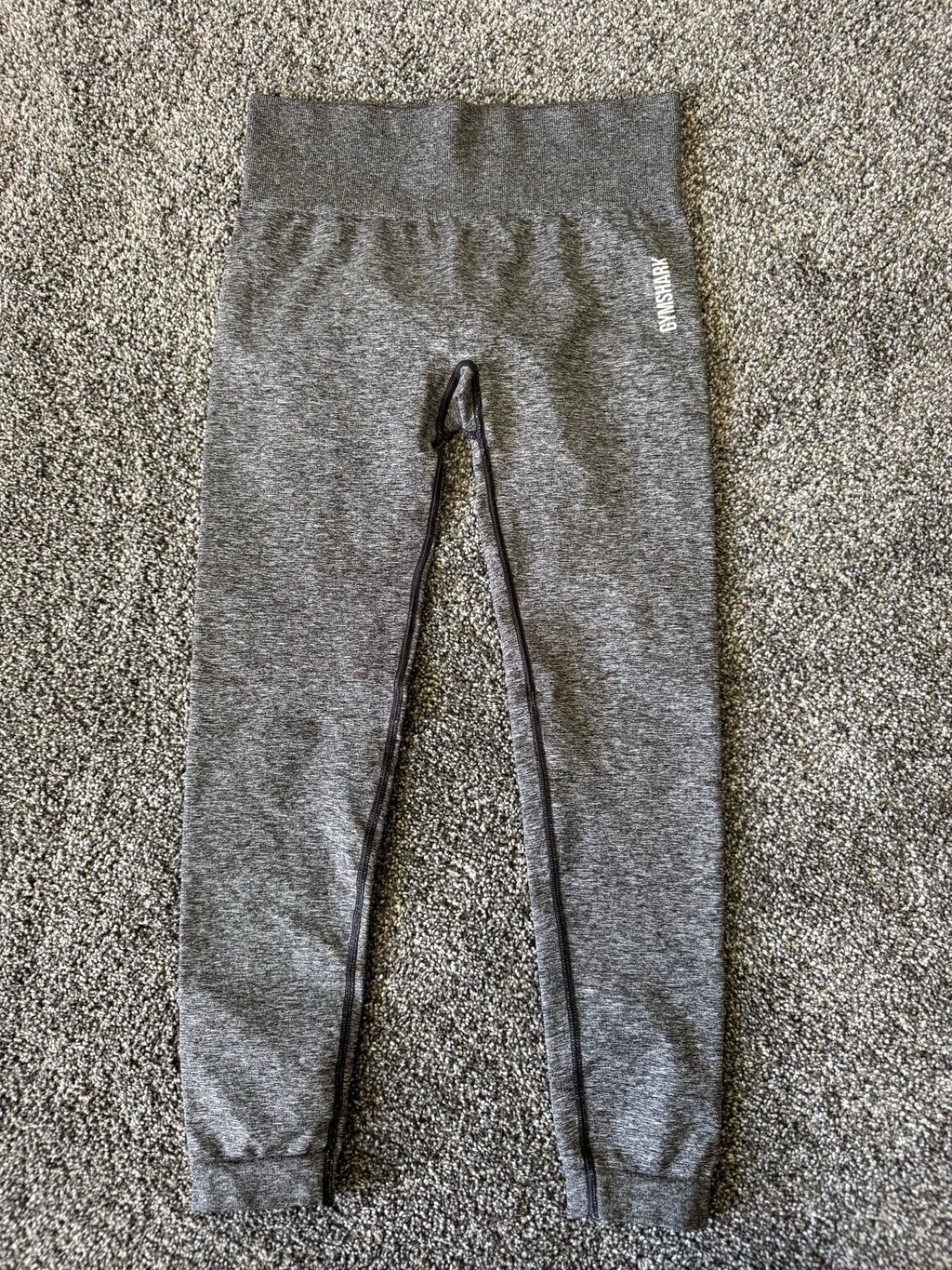 Women\'s Gymshark Adapt Seamless Leggings Grey Marl Size Small