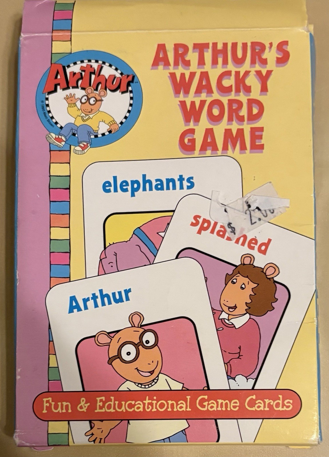 RARE VINTAGE 1997 ARTHUR\'S WACKY WORD GAME CARD SIZE 3 1/2 X 5\ RARE VINTAGE 1997 ARTHUR\'S WACKY WORD GAME CARD SIZE 3 1/2 X 5\