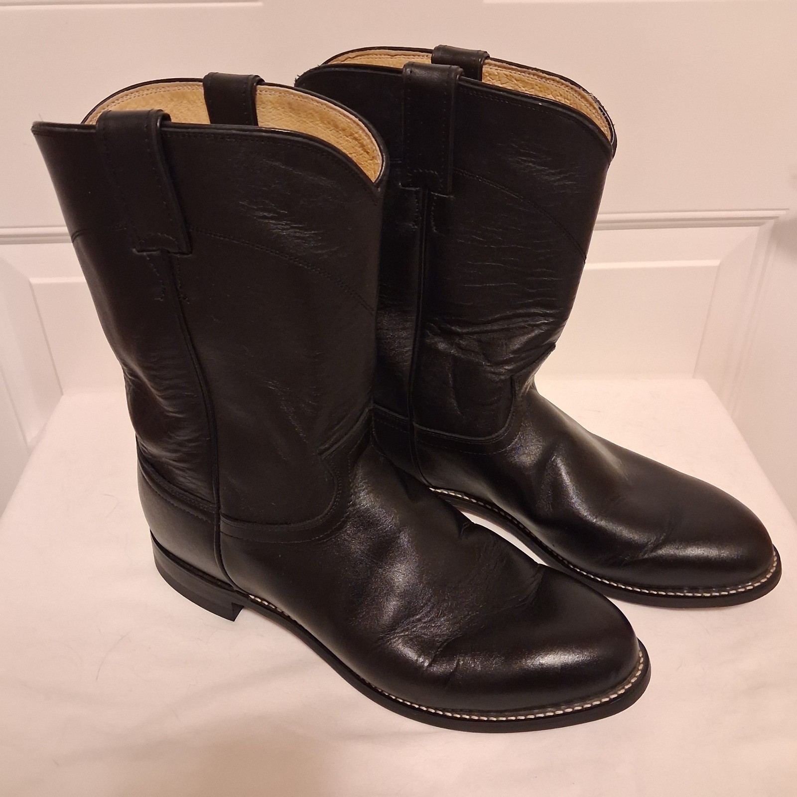 Justin Jackson Roper Kipskin Leather Cowboy Boots Style 3133 Black Men’s 9.5 E Justin Jackson Roper Kipskin Leather Cowboy Boots Style 3133 Black Men’s 9.5 E