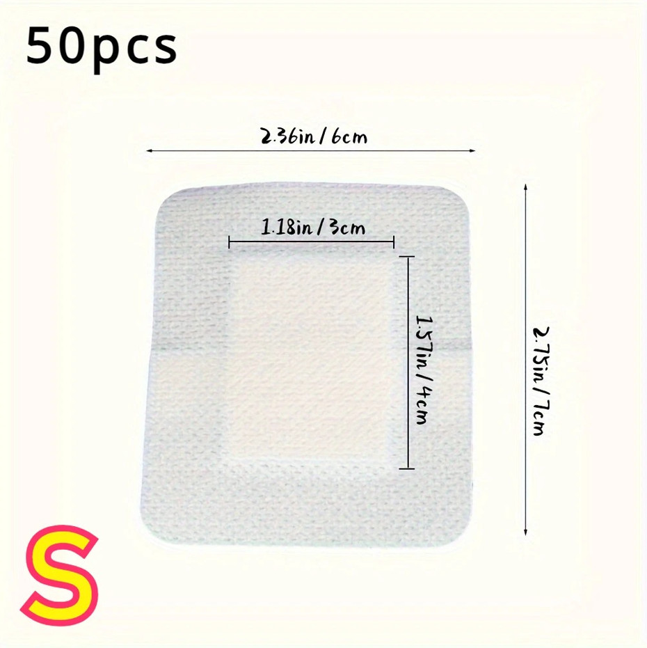 50PCS Large Wound Bandages Non-Woven Adhesive First Aid 6x7cm 50PCS Large Wound Bandages Non-Woven Adhesive First Aid 6x7cm