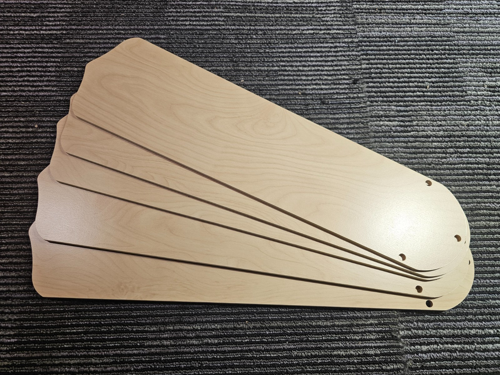 QTY 5 21 inch Natural Maple Finish Ceiling Fan Replacement Blades Royal Pacific