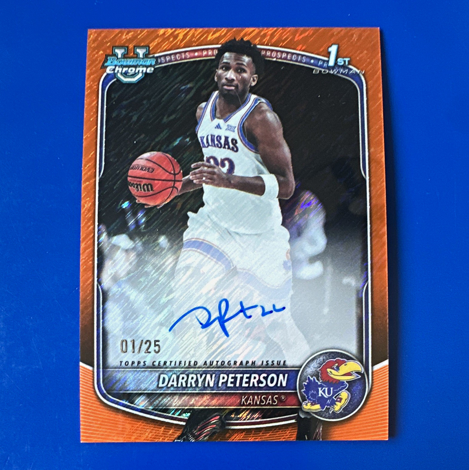 2025-26 Bowman Chrome Darryn Peterson Orange Shimmer Auto CPA-DPð¥#1/25ð¥ 1st OP 2025-26 Bowman Chrome Darryn Peterson Orange Shimmer Auto CPA-DPð¥#1/25ð¥ 1st OP