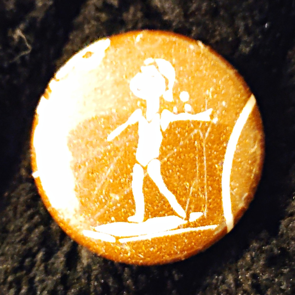 vintage Kellogg's PEP Cereal Premium pinback button. During the 1940s vintage Kellogg's PEP Cereal Premium pinback button. During the 1940s