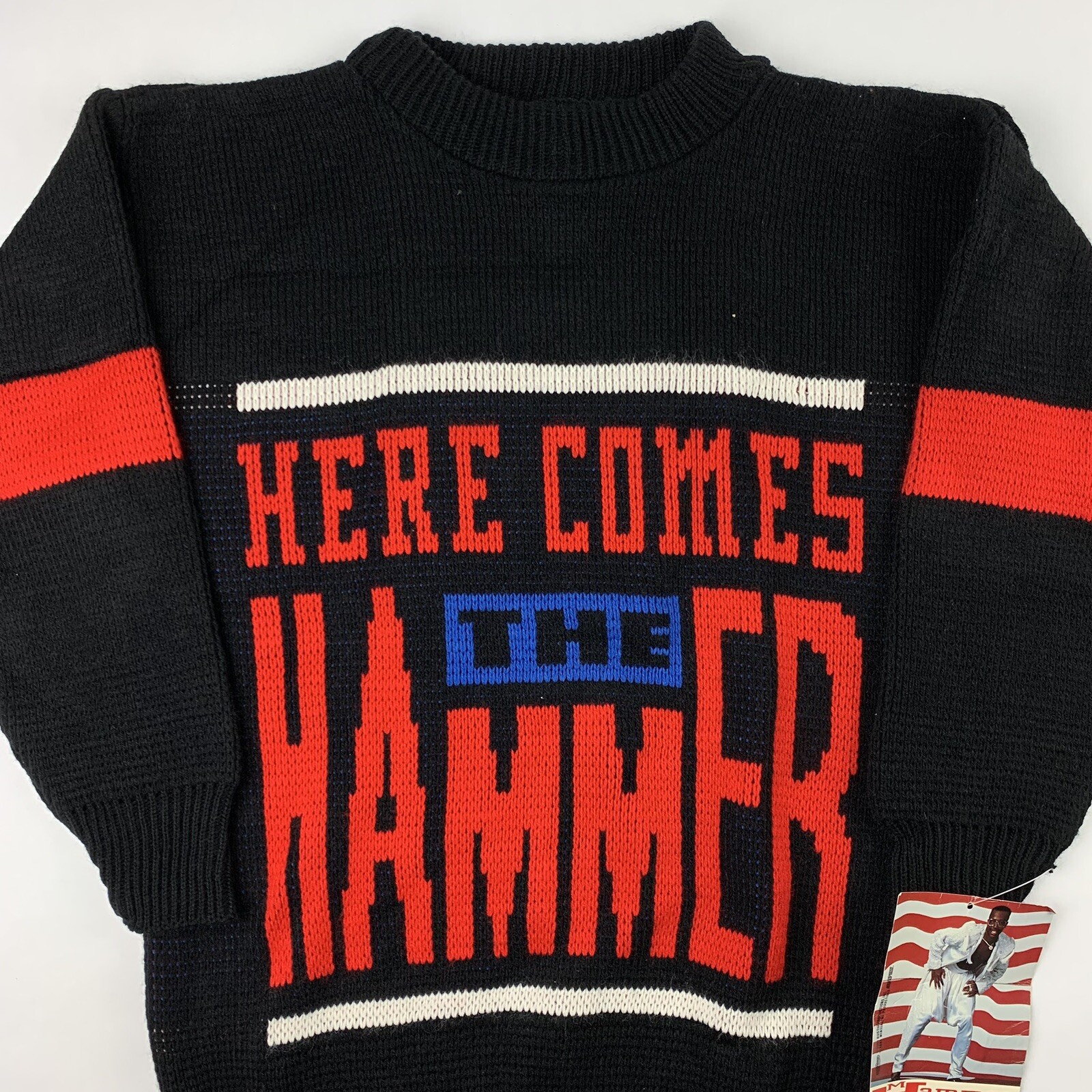VTG 90s MC Hammer Here Comes The Hammer Sweater Adult Small Rap Hip Hop NWT VTG 90s MC Hammer Here Comes The Hammer Sweater Adult Small Rap Hip Hop NWT