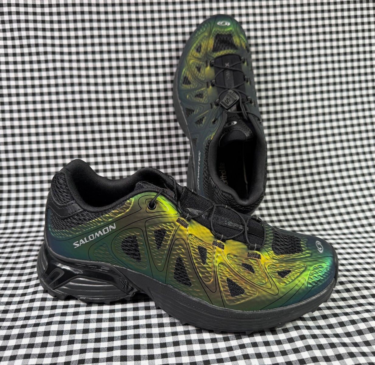 Salomon XT-Whisper Void Iridescent Green Women\'s 7.5 Trail Sneakers Art 478755